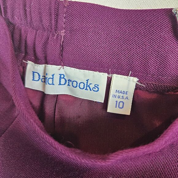 David Brooks 100% wool vintage skirt blazer suit purple black silver, size 10‎ - Picture 8 of 12